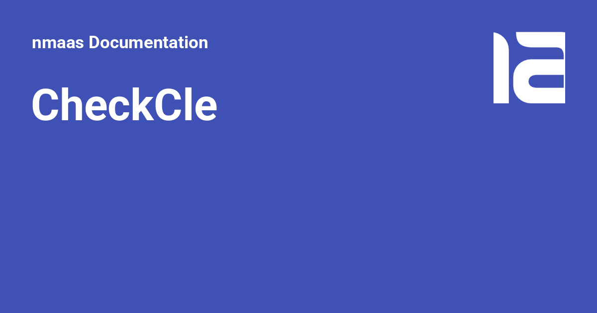 CheckCle - nmaas Documentation