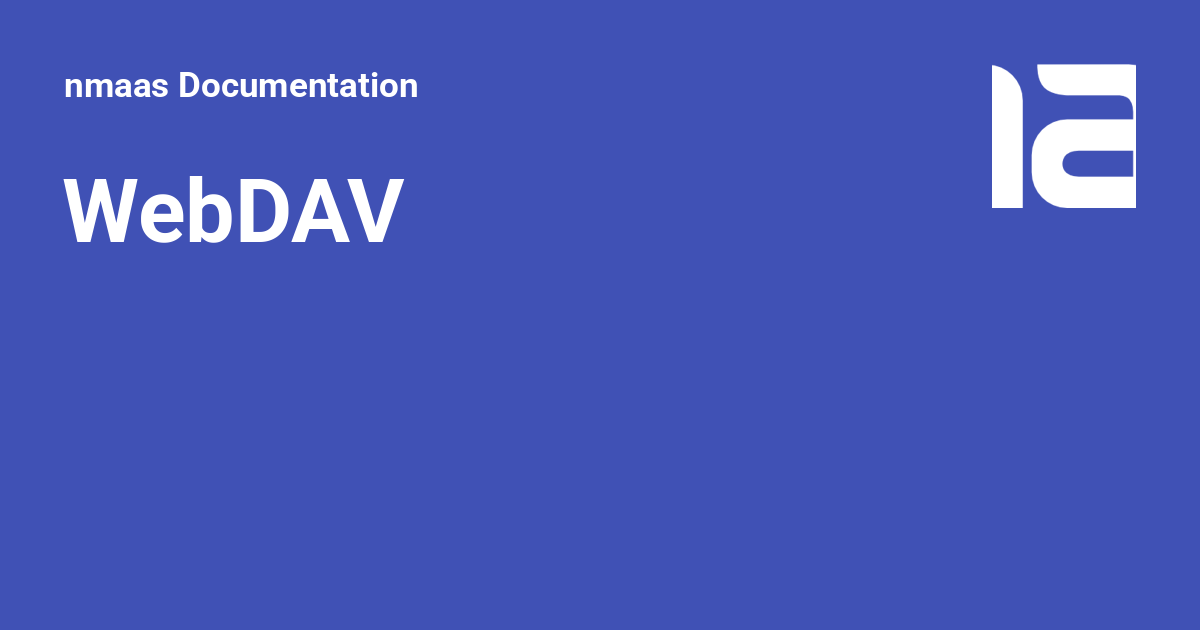 WebDAV - nmaas Documentation