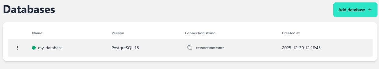 PgBackWeb Databases Overview