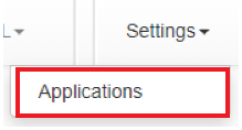 Applications setting