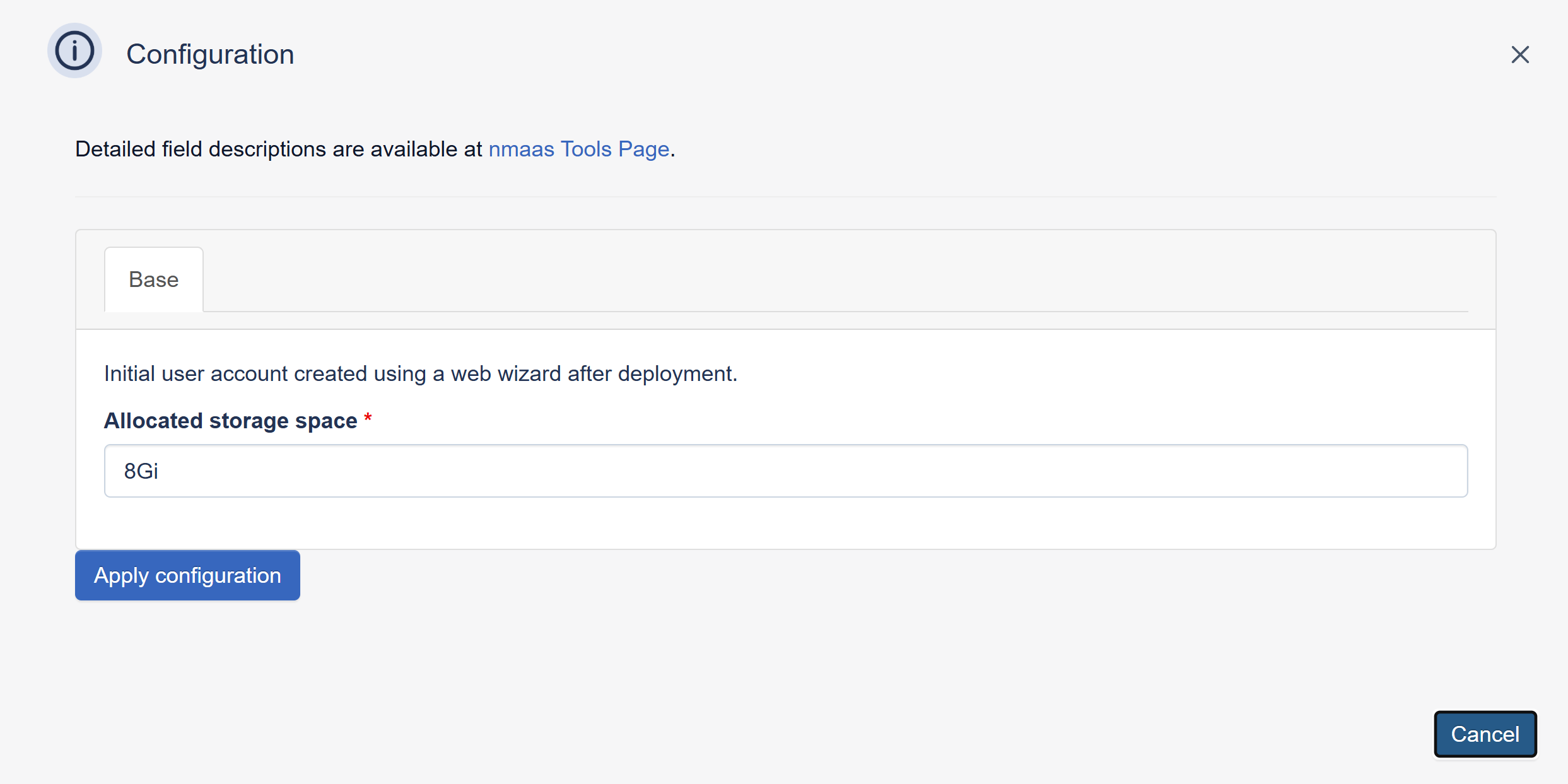 Metabase configuration wizard