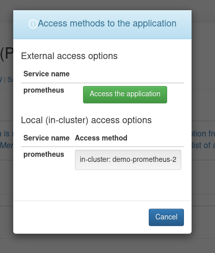 Prometheus access methods