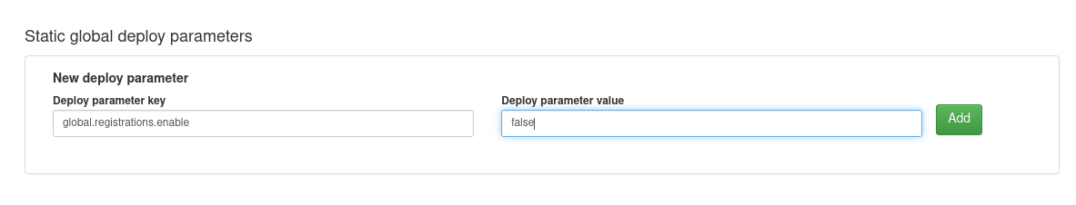 Application Wizard - Static global deploy parameters