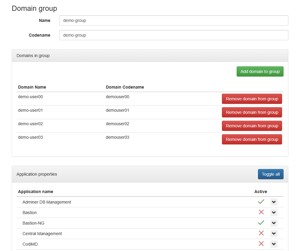 Managing an existing domain group